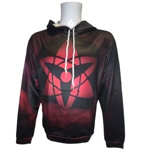 Naruto Shippuden Sharingan black hoodie long sleeve sweatshirt
